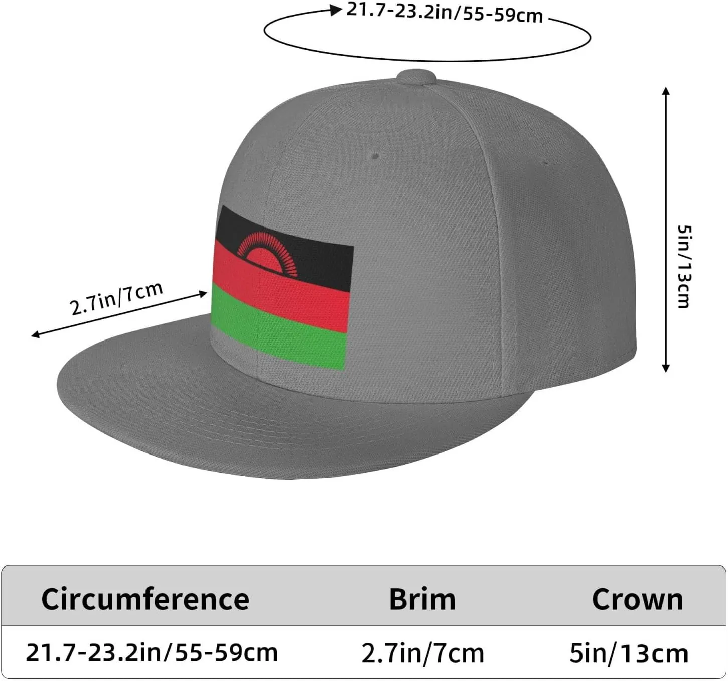 Flag of Malawi Trucker Hat for Men Snapback Hats Baseball Cap Flat Brim Hats