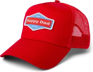 Happy Dad Hats for Men and Women, Available in Trucker Hat, 6 Panel Snapback Hat or Baseball Cap, Holiday & Birthday Gifts