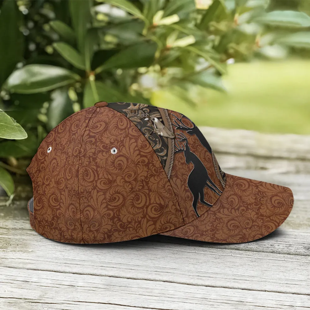 Hunting Deer Leather Style Baseball Cap Coolspod
