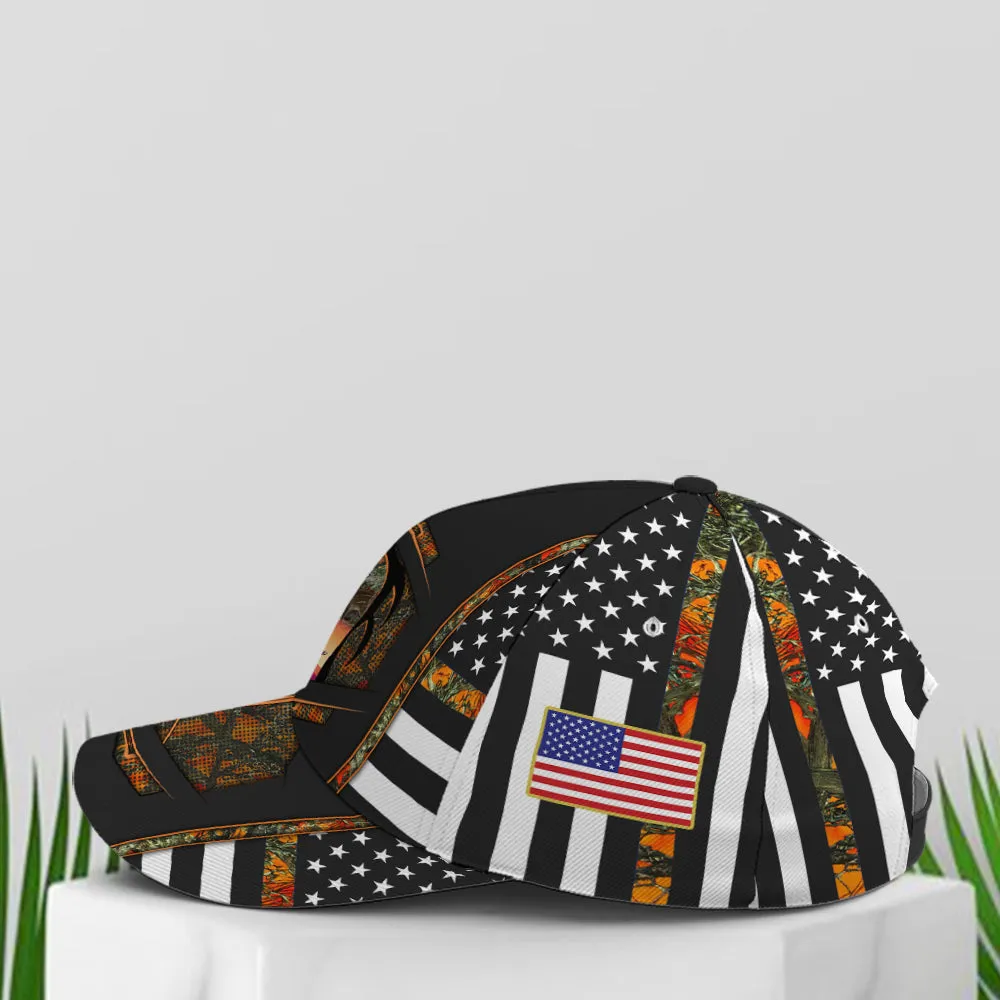 Hunting Orange Camouflage US Flag Baseball Cap Coolspod
