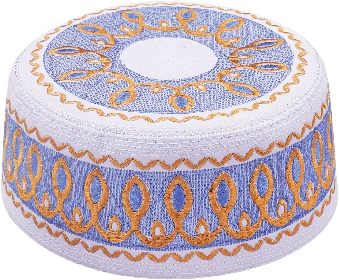 Islamic Men Prayer Kufi Hat Muslim Arabian Embroidered Skull Cap Arab Indian Religious Praying Cap Ramadan Eid Gift