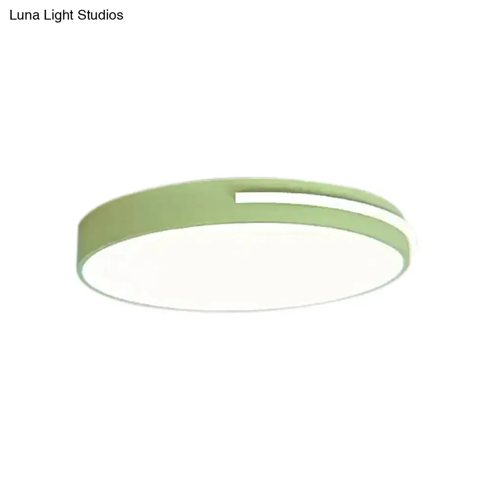 Kid Bedroom Nordic Acrylic Flush Mount Ceiling Lamp - Slim Round and Stylish