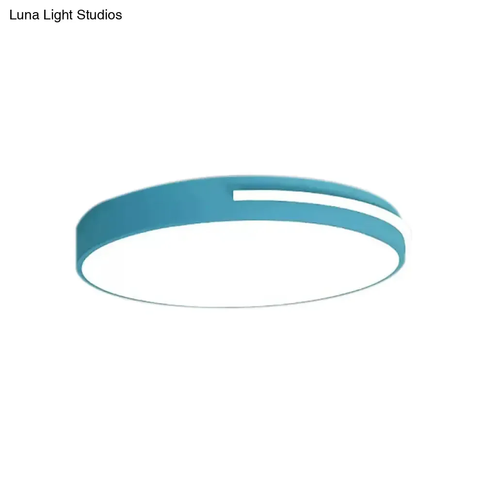 Kid Bedroom Nordic Acrylic Flush Mount Ceiling Lamp - Slim Round and Stylish