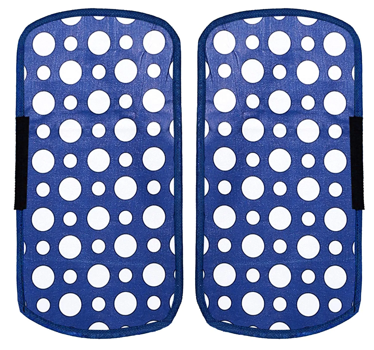 Kuber Industries Polka Dots Design 3 Pieces PVC Fridge Mats,2 Piece Handle Cover and 1 Piece Fridge Top Cover (Blue) CTKTC34065