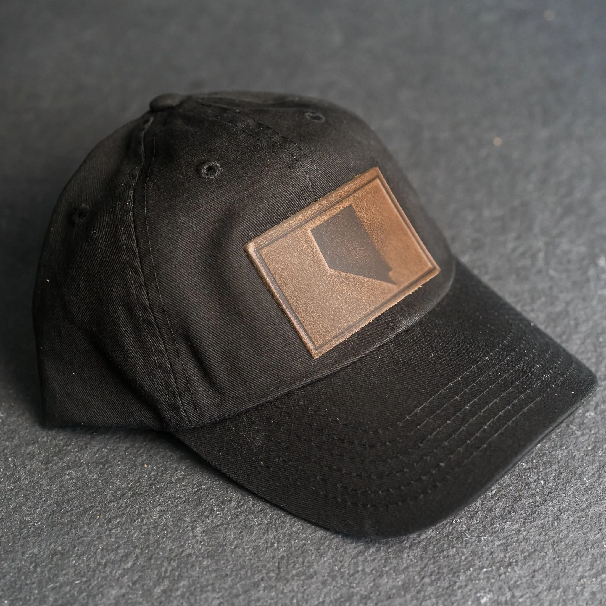 Leather Patch Unstructured Style Hat - Nevada Stamp