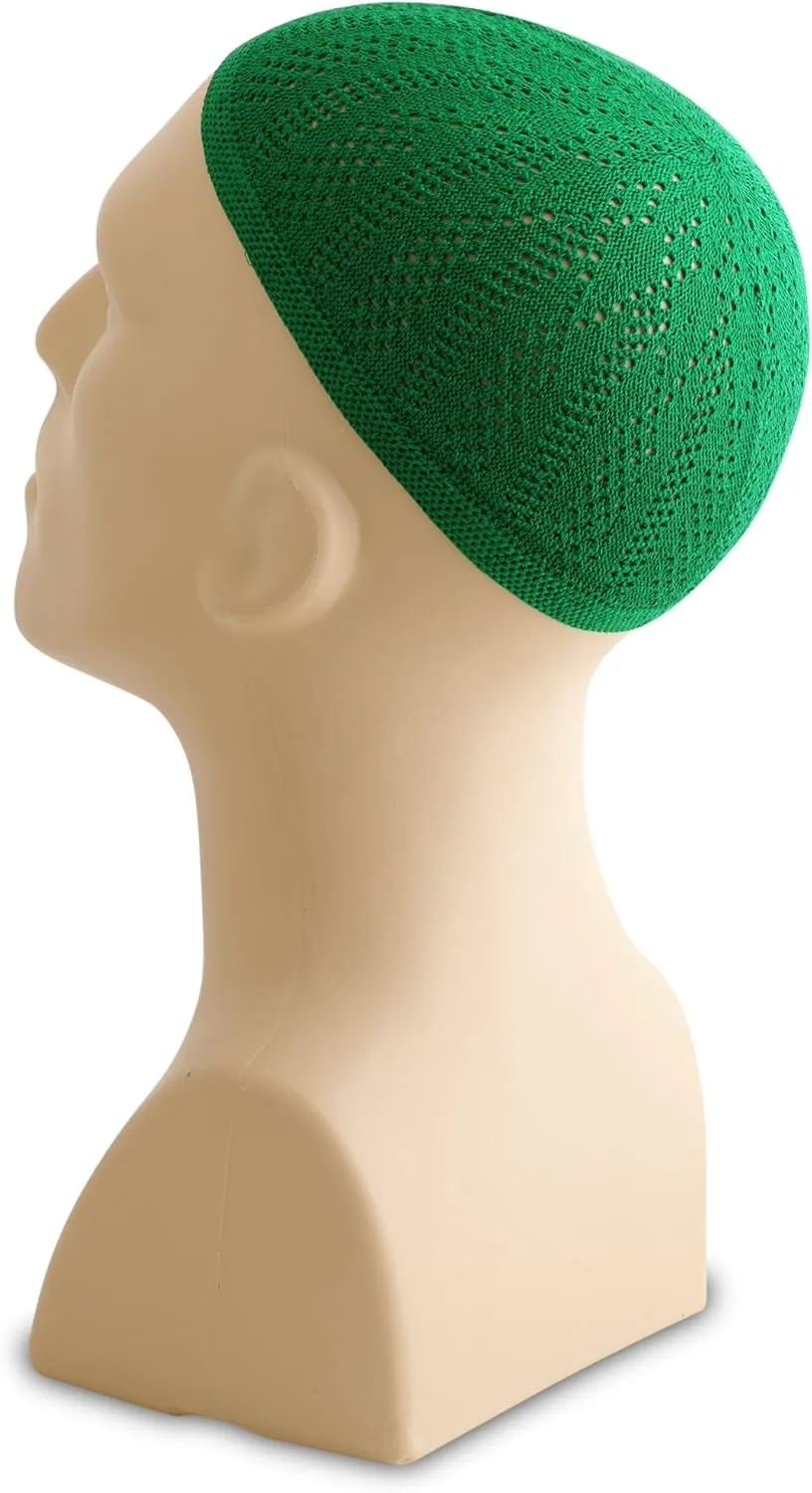 Lightweight Solid Color Turkish Crochet Kufi for Men