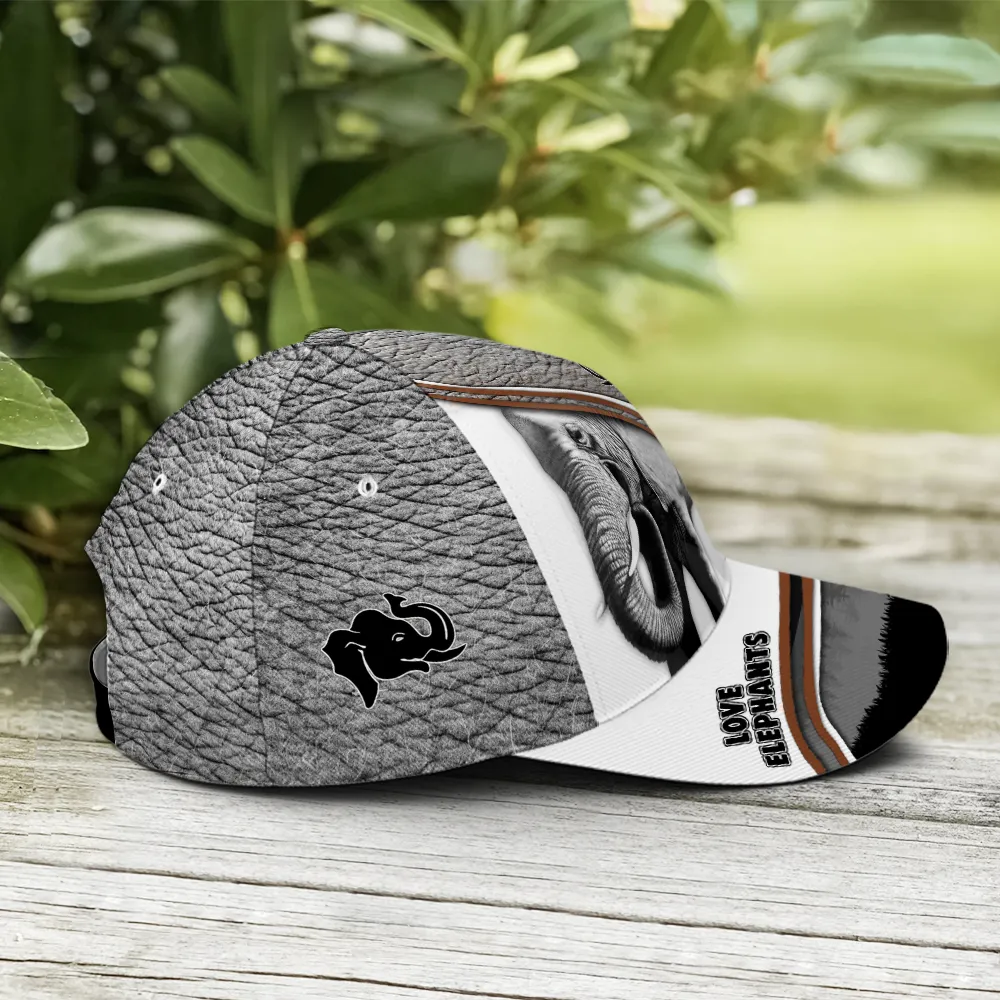 Love Elephants Skin Pattern Baseball Cap Coolspod