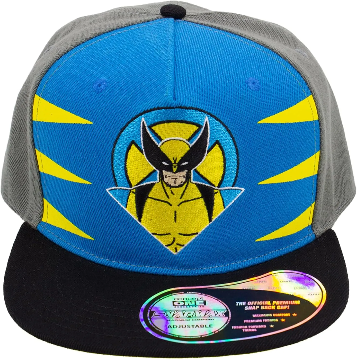 Marvel X-Men Baseball Hat, Wolverine Adjustable Flat Brim Snapback Hat