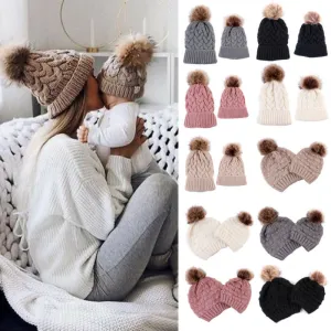Matching Mother / Baby Wool Winter Hats