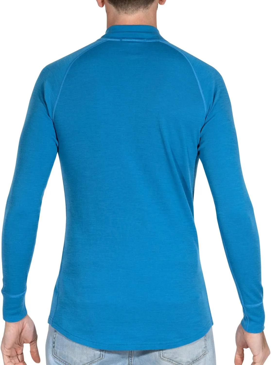 MERIWOOL Mens Base Layer 100% Merino Wool Midweight 250g Half Zip Sweater for Men