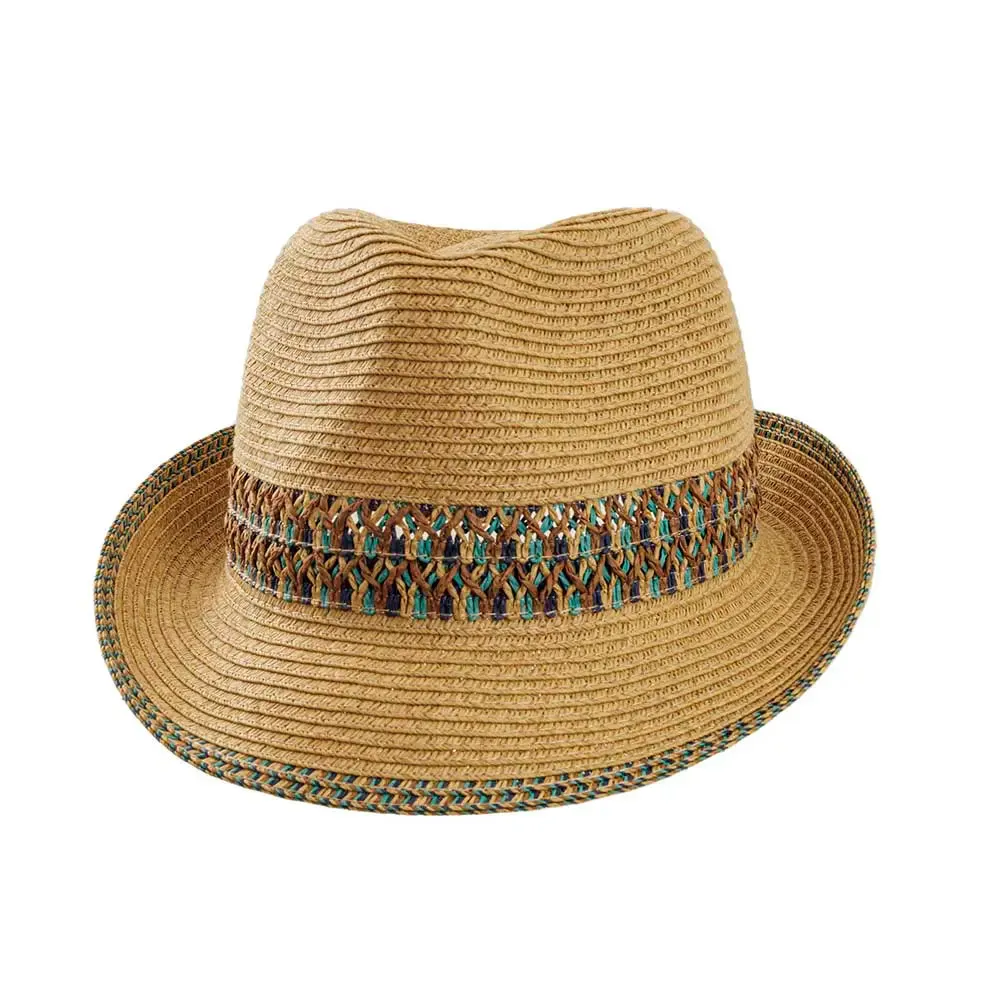 Naples | Womens Vented Braid Straw Fedora Hat