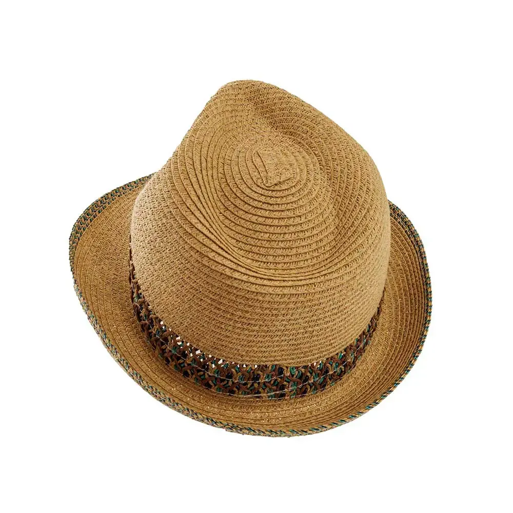 Naples | Womens Vented Braid Straw Fedora Hat