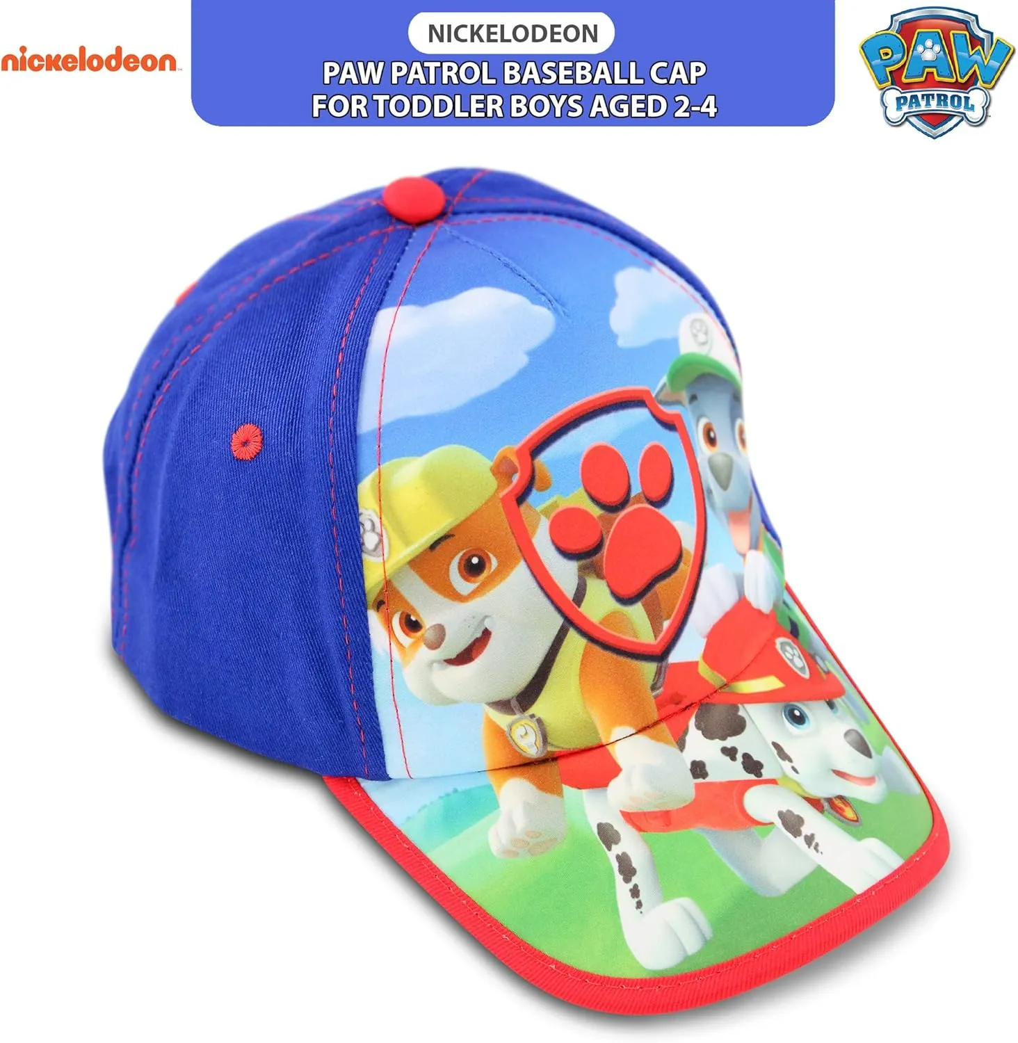 Nickelodeon Baseball Cap, Paw Patrol Marshall Adjustable Toddler 2-4 Or Boy Hats for Kids Ages 4-7