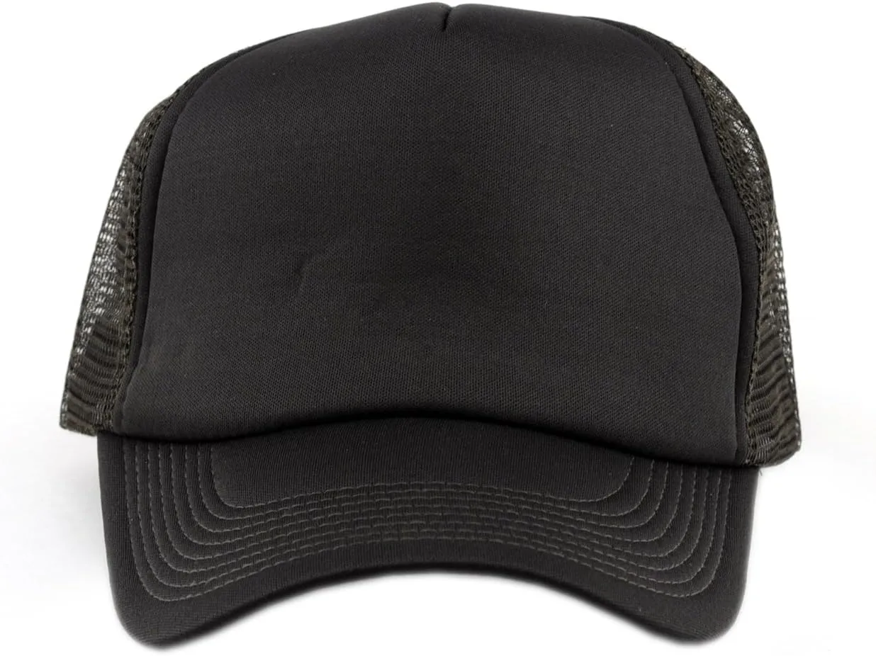NYFASHION101 Blank Mesh Adjustable Snapback Cotton 6-Panel Trucker Hat Cap