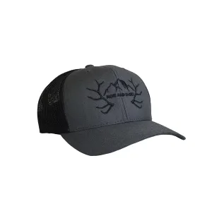 OG RISE AND SHED BENT BRIM "CHARCOAL/ BLACK"