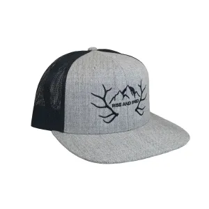 OG RISE AND SHED - FLAT BRIM "GREY/BLACK"