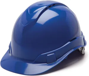 Pyramex Ridgeline Cap Style Hard Hat 4 Point Ratchet Vented Blue