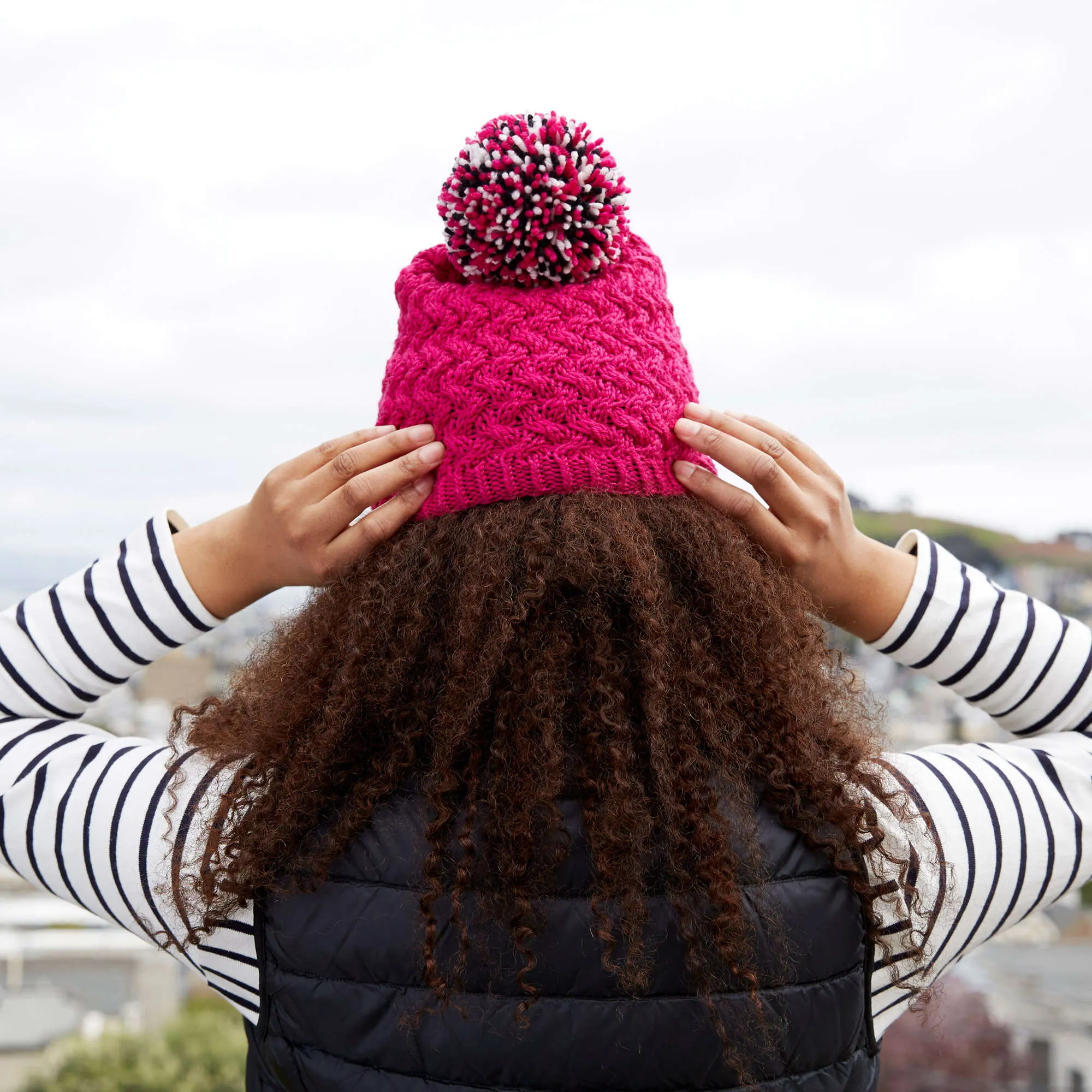 Red Heart Knit Curvaceously Chic Hat