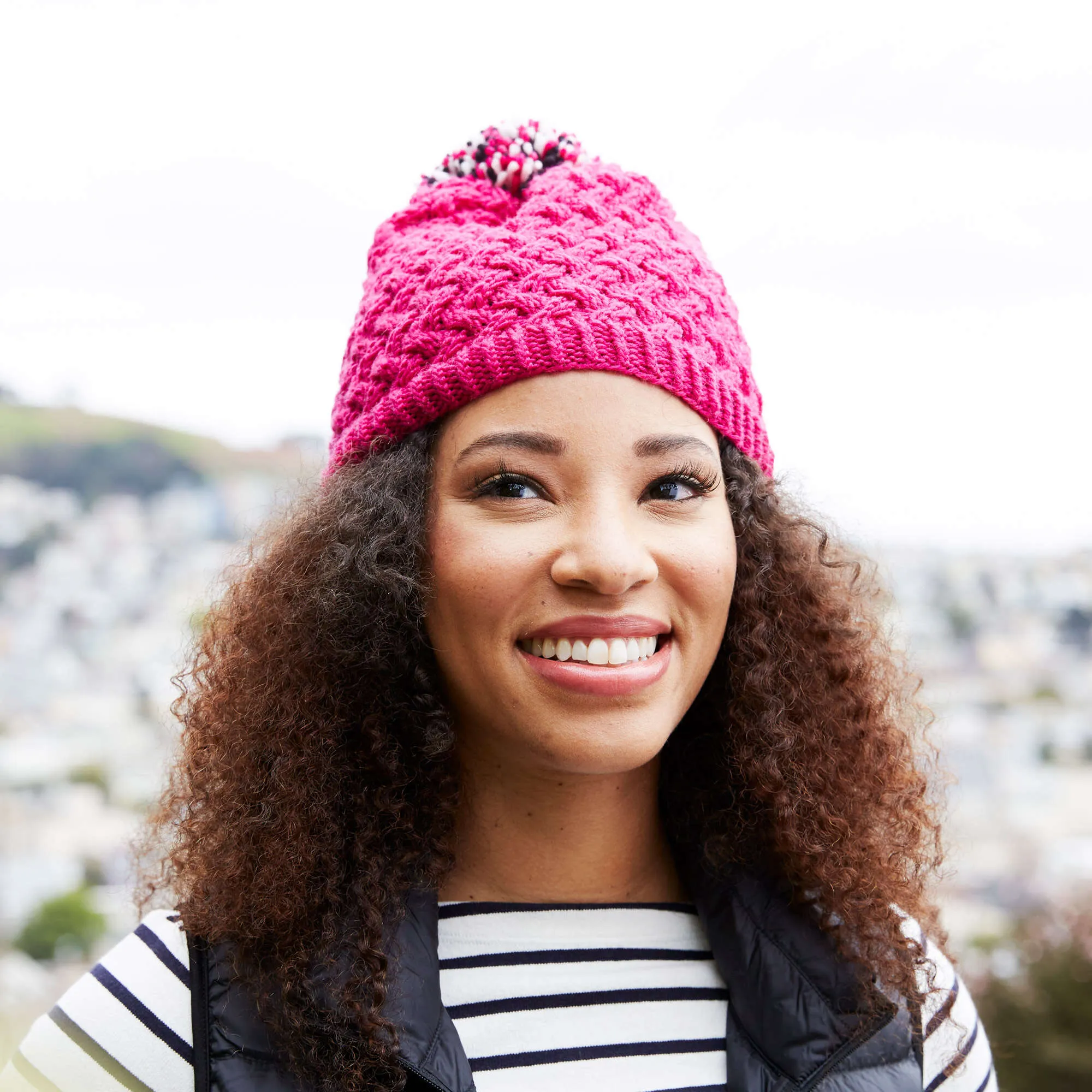 Red Heart Knit Curvaceously Chic Hat