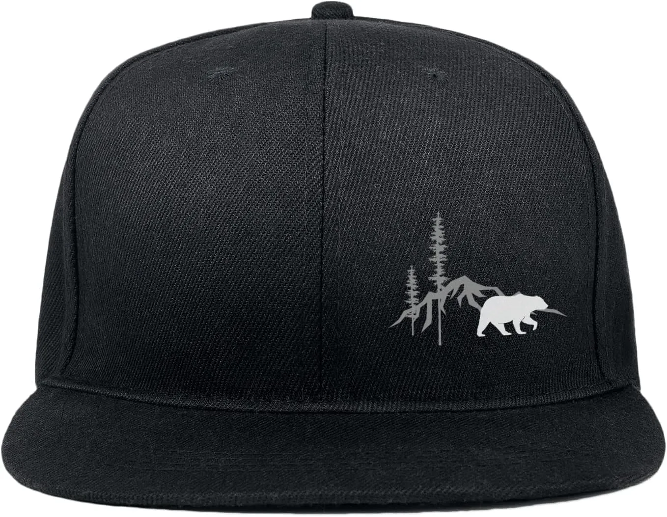 Skull Hat Snapback Hats for Men Boys Skeleton Cap Black Flat Bill Brim Trucker Snap Backpack Hat