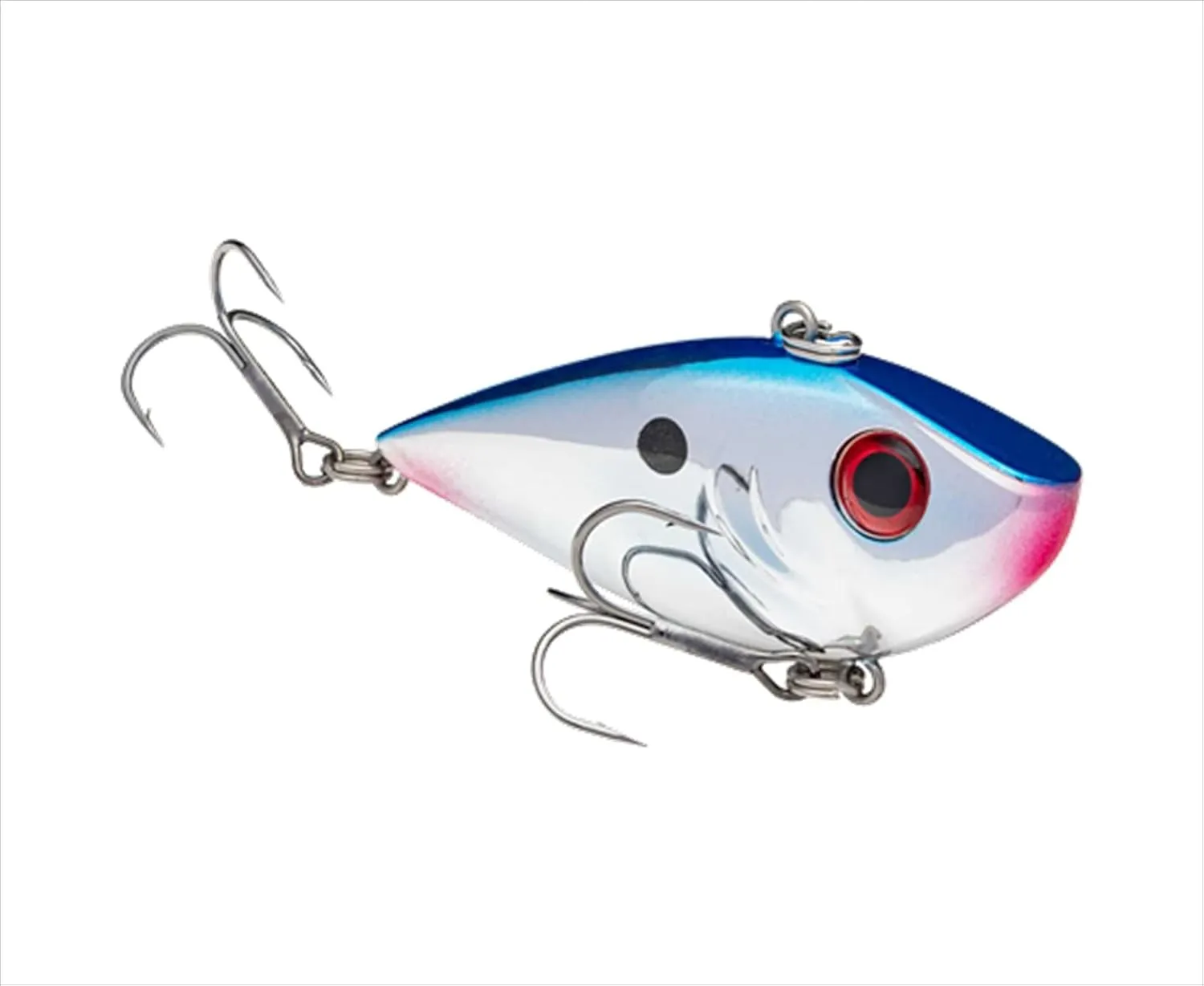 Strike King (REYESDTT12-409) Red Eyed Shad Tungsten 2 Tap Fishing Lure, 409 - Chrome Blue, 1/2 oz, Tungsten Sound Chamber