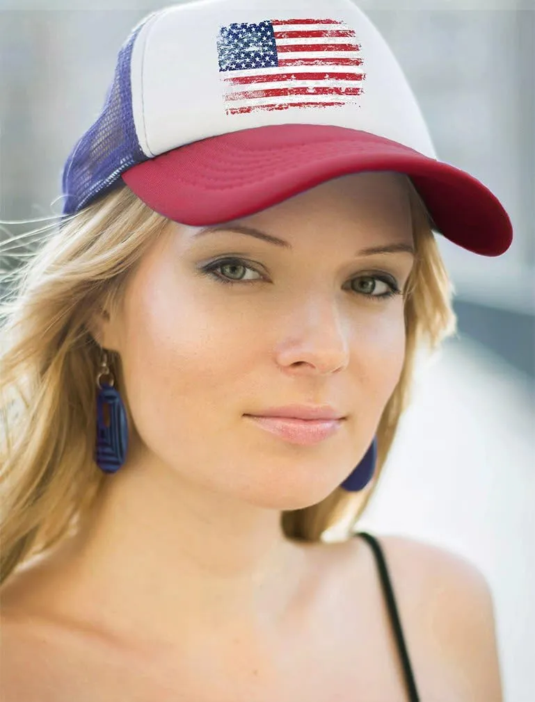 Tstars USA American Flag Hat - 4th of July Patriotic Trucker Cap for Men & Women | Gift for Independence or Memorial Day
