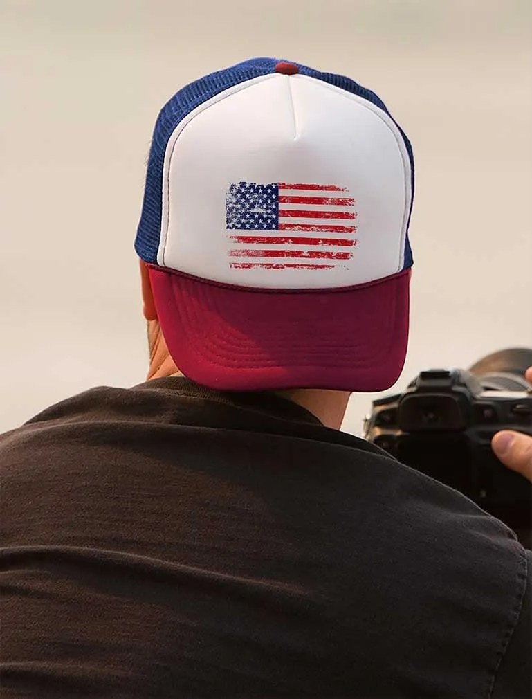 Tstars USA American Flag Hat - 4th of July Patriotic Trucker Cap for Men & Women | Gift for Independence or Memorial Day