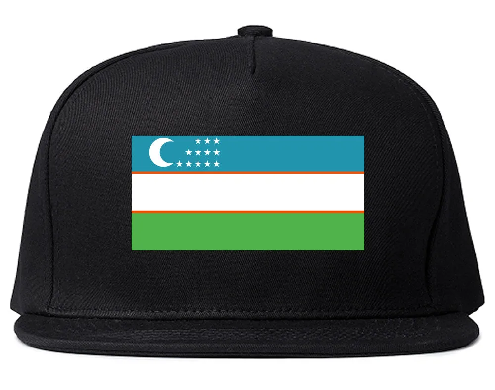 Uzbekistan Flag Country Printed Snapback Hat Cap