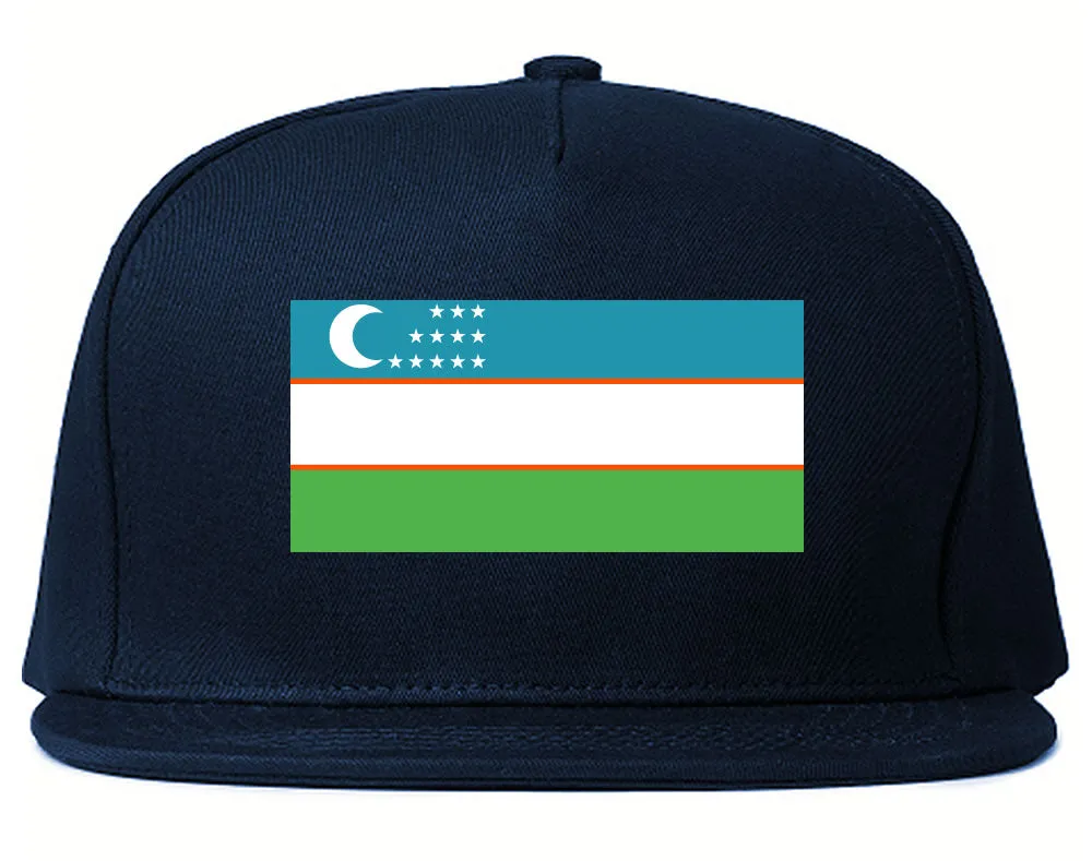 Uzbekistan Flag Country Printed Snapback Hat Cap