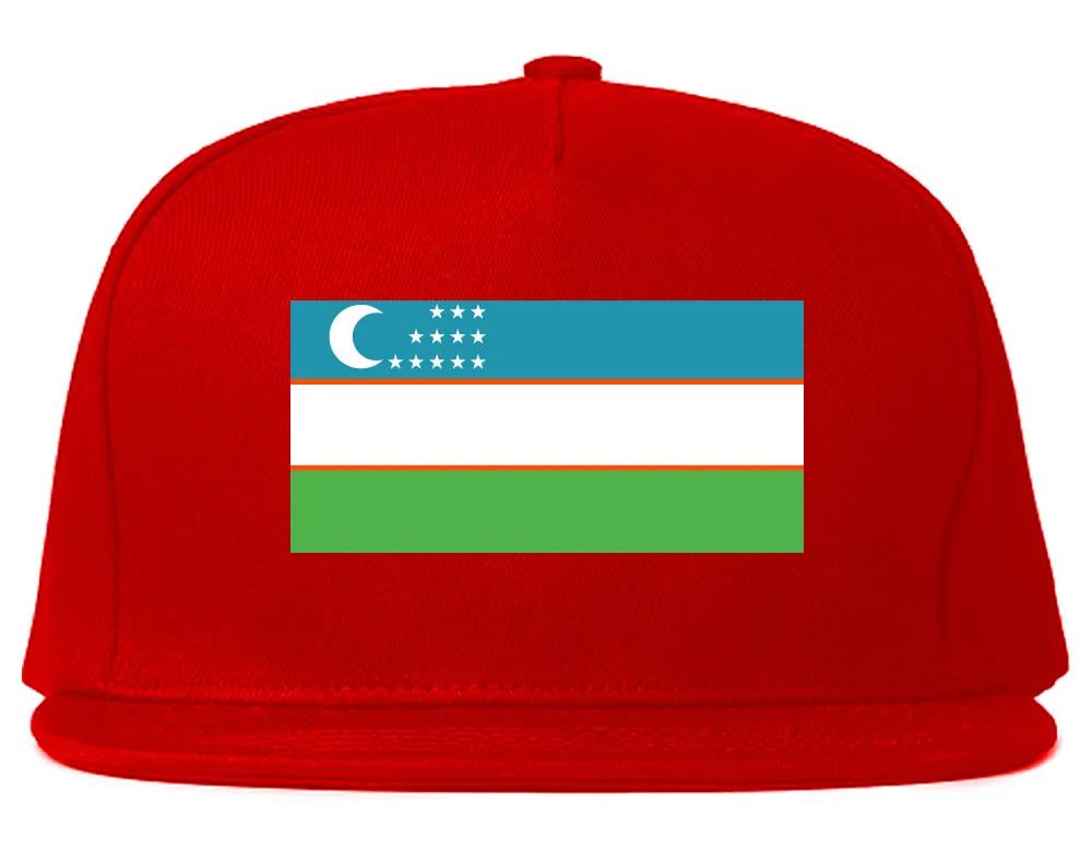 Uzbekistan Flag Country Printed Snapback Hat Cap