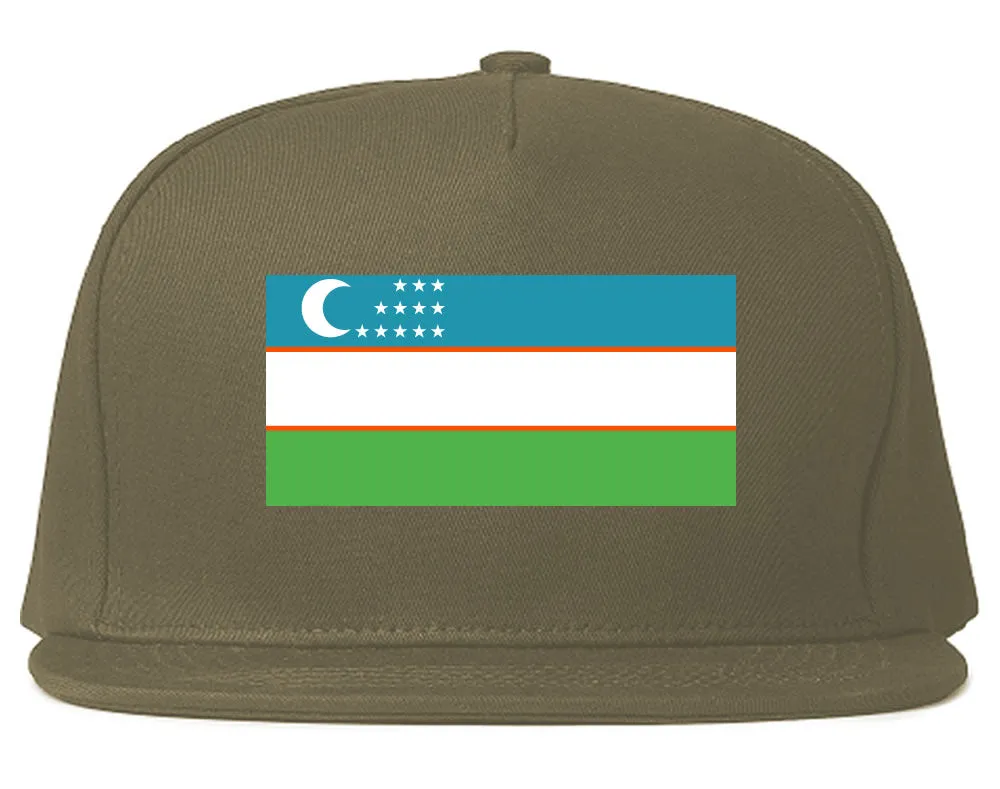 Uzbekistan Flag Country Printed Snapback Hat Cap