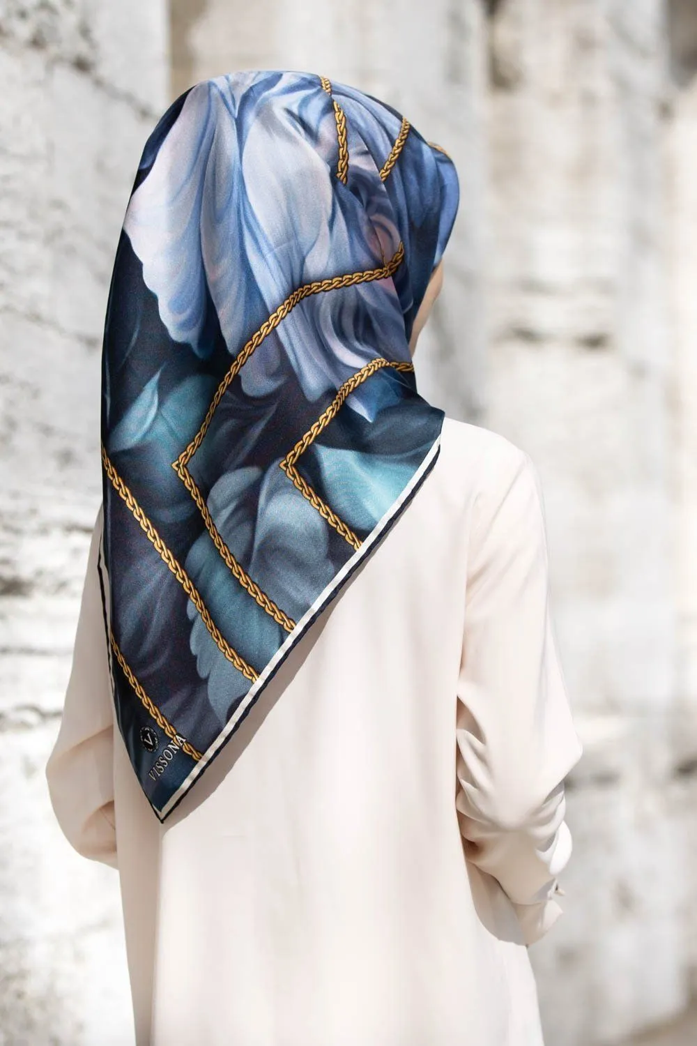 Vissona Celina Floral Turkish Silk Scarf No. 3