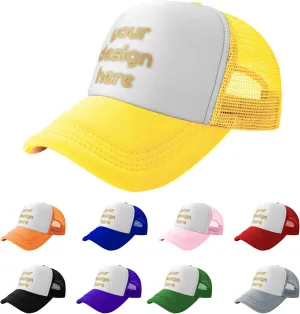 Woaiting Custom Hats for Men Women Personalized Trucker Hats Add Design Your own Picture/Text/Logo Customize Cap