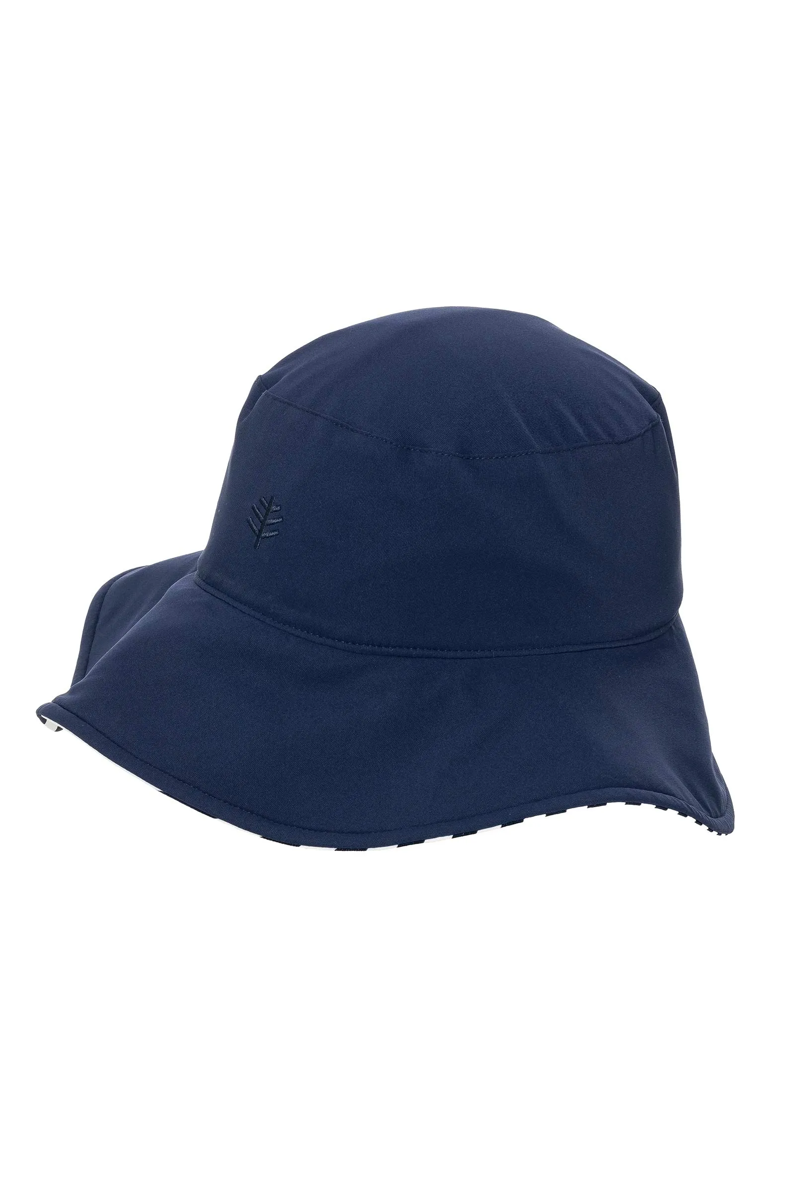 Women's Ariel Reversible Pool Hat  |  White/Navy Stripe