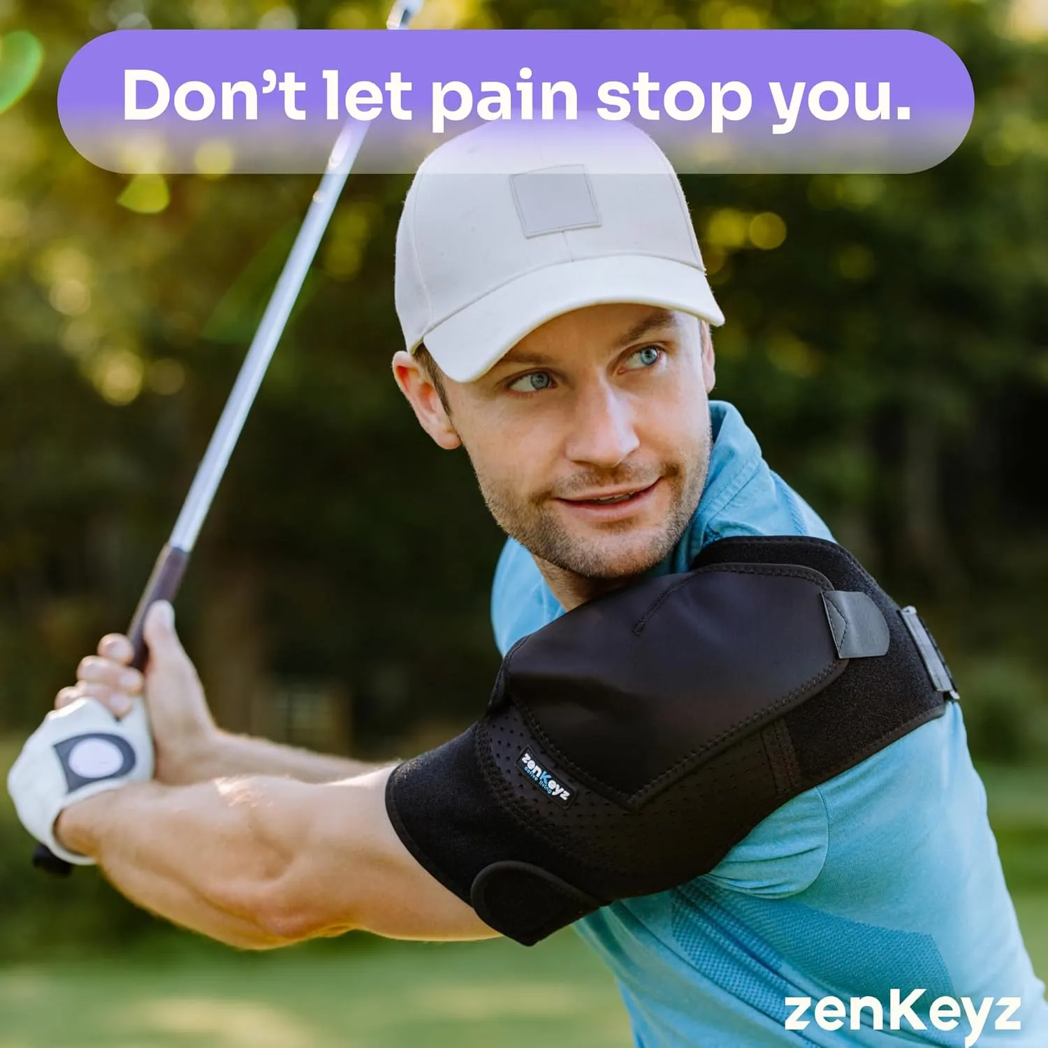 ZENKEYZ Shoulder Brace for Women & Men, Torn Rotator Cuff Shoulder Support, Neoprene Shoulders Compression Sleeve - Injury Pain Relief Arm Sleeves for Men & Women, Left & Right (Gray, Large/X-Large)